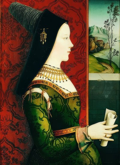 Retrato da duquesa Maria da Borgonha (1457-1482). Por volta de 1500 de Niklas Reiser