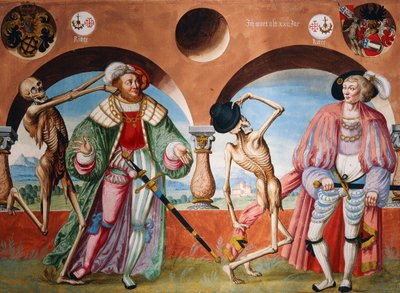 Morte, Duque e Conde do ciclo Dança da Morte de Albrecht Kauw de Niklaus Manuel