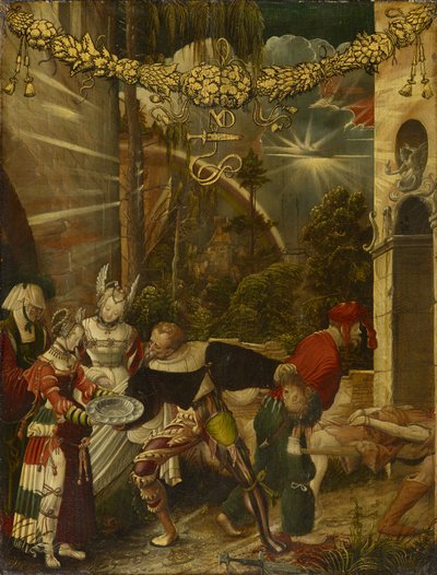 A decapitação de São João Batista, c.1517 (óleo sobre madeira de pinho) de Niklaus Manuel