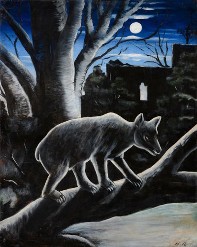 Urso na noite de luar de Niko Pirosmani