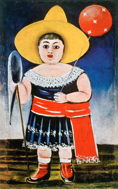 Menina com um balão estampado, c1885-1918 de Niko Pirosmanishvili