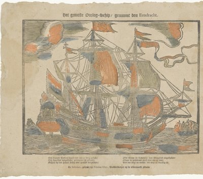O maior navio de guerra / chamado den Eendracht (título no objeto) de Nikolaas Muys