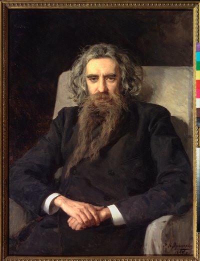 Portrait du philosophe et ecrivain Vladimir Solovyov (Soloviev, Solovev) (1853-1900) (Retrato do Filósofo e Autor Vladimir Solovyov) - Peinture de Nikolai Alexandrovich Yaroshenko (Yarochenko) (1846-1898), óleo sobre tela de Nikolai Aleksandrovich Yaroshenko