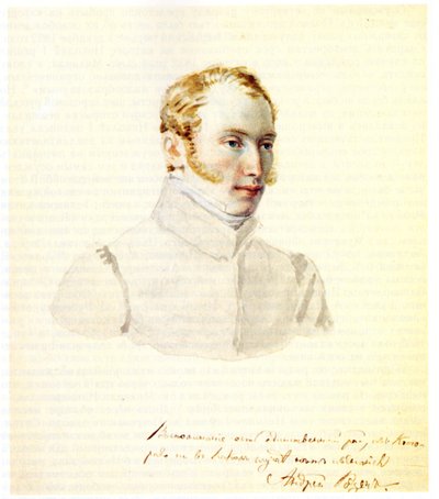 Retrato do barão decembrista Andrei von Rosen 1799-1884, 1832 de Nikolai Alexandrovich Bestuzhev