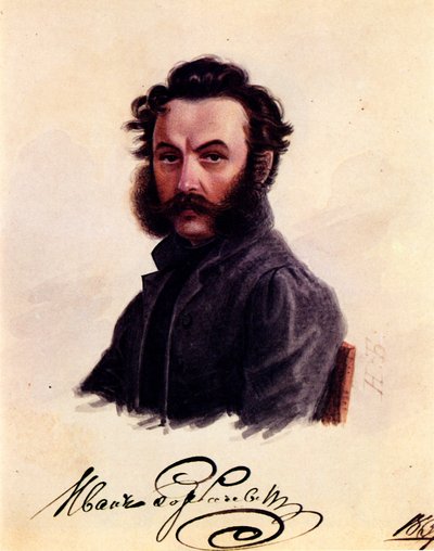 Retrato de dezembrista Ivan Horbachevsky 1800-1869, 1837 de Nikolai Alexandrovich Bestuzhev
