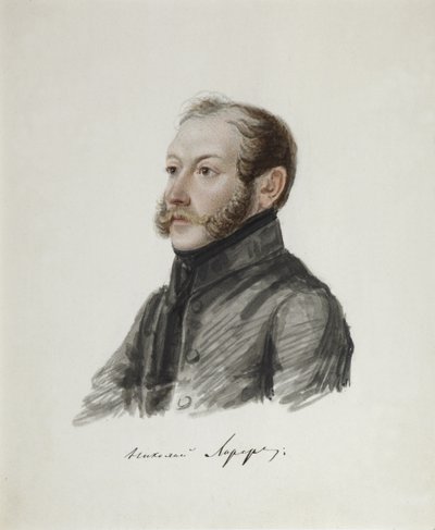 Retrato de Nikolai Lorer dezembrista 1794-1873, 1832-1833 de Nikolai Alexandrovich Bestuzhev