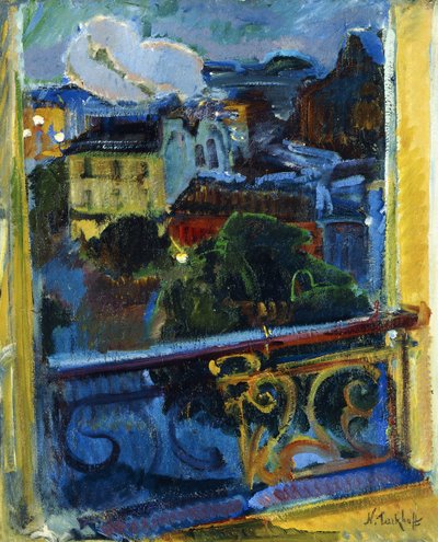 Paris, Montparnasse à noite, c.1905 (óleo sobre tela) de Nikolai Alexandrovich Tarkhoff