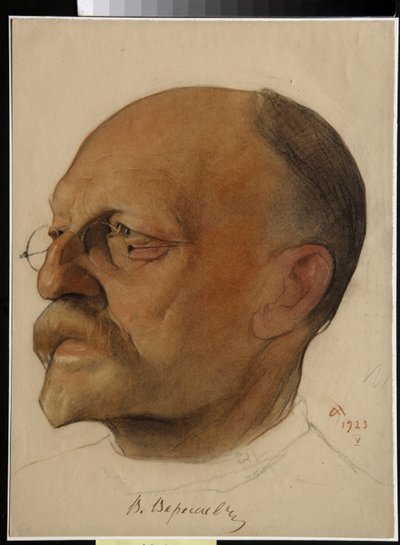 Retrato de Vikenti Vikentyevich Smidovitch, dit Vikenti Veressaiev (1867-1945), médico e escritor russo (Vikenty Vikentyevich Veresaev) - Desenho de Nikolai Andreevich Andreev (1873-1932) sanguíneo e lápis de cor sobre papel (32,5x24 cm) de Nikolai Andreevich Andreev
