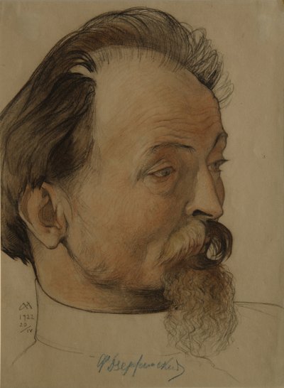 Retrato do político Felix E. Dzerzhinsky 1877-1926, presidente da Cheka, 1922 de Nikolai Andreevich Andreev