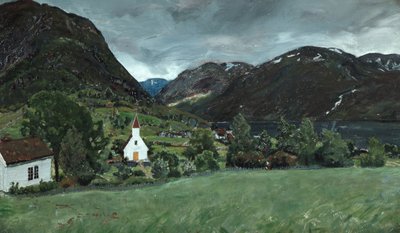 Reitoria e igreja de Alhus de Nikolai Astrup
