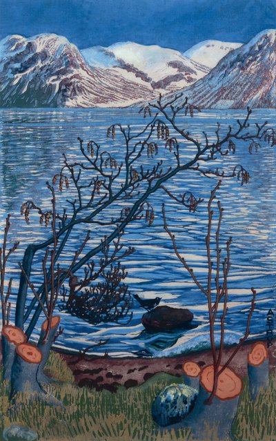 pássaro na pedra de Nikolai Astrup