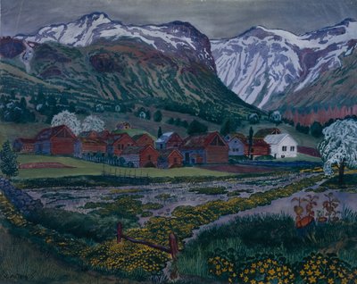 Noite da Manteiga (óleo sobre tela) de Nikolai Astrup