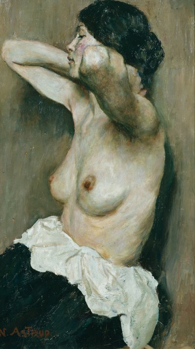 Mulher meio nua de Nikolai Astrup
