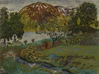 Noite de Junho no Jardim (óleo sobre tela) de Nikolai Astrup