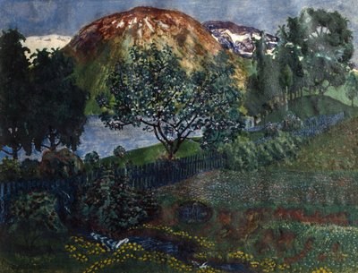 Noite de Junho no jardim de Nikolai Astrup