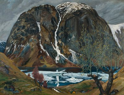Descongelamento da Primavera sob a colina de Nikolai Astrup