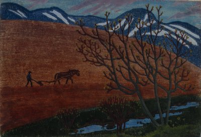 O Lavrador (óleo sobre tela) de Nikolai Astrup