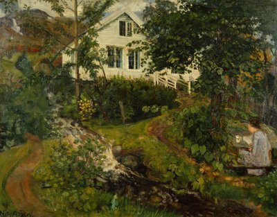 A antiga fazenda do vicariato, antes de 1908 de Nikolai Astrup