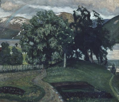 O jardim do vicariato, antes de 1911 (pintura) de Nikolai Astrup