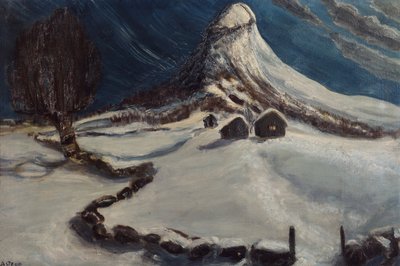 Noite de inverno em fjellstølen de Nikolai Astrup