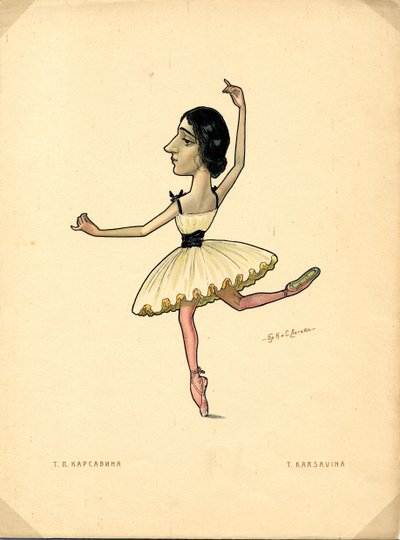 Bailarina Tamara Karsavina De: Ballet russo em caricaturas, 1902-1905 de Nikolai Gustavovich Legat