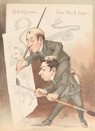 Autocaricatura De: Balé Russo em Caricaturas, 1902-1905 de Nikolai Gustavovich Legat
