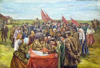 A assinatura dos títulos do governo, meados da década de 1930. de Nikolai Ivanovich Shestakov