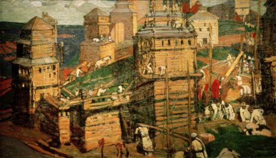 Construção de uma cidade de Nikolai Konstantinowitsch Roerich