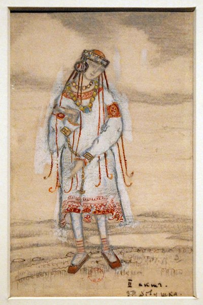 Figurino do balé O Rito da Primavera Le Sacre du Printemps de I. Stravinsky, 1912 de Nikolai Konstantinowitsch Roerich
