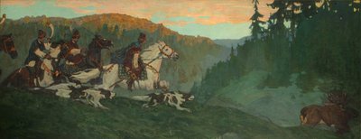 Caça matutina do Grande Príncipe, 1901 de Nikolai Konstantinowitsch Roerich