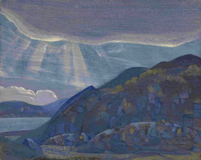 Rochas e falésias da série Ladoga, 1917-1918 de Nikolai Konstantinowitsch Roerich