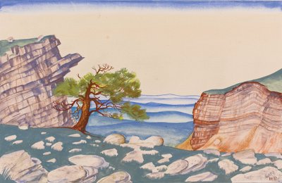 Cenografia para o balé O Rito da Primavera Le Sacre du Printemps de I. Stravinsky de Nikolai Konstantinowitsch Roerich