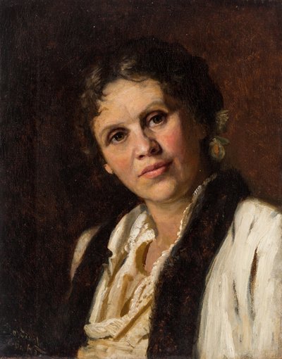 Sofia Kouvchinnikova, peintre russe - Retrato de Sophia Kuvshinnikova (1847-1907), de Bazhin, Nikolai Nikolaevich (1856-1917). Óleo sobre tela de Nikolai Nikolaevich Bazhin
