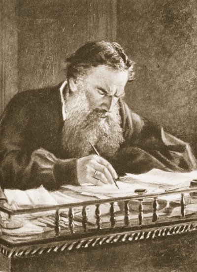 Leo Tolstoy (foto sépia) de Nikolai Nikolaevich Ge
