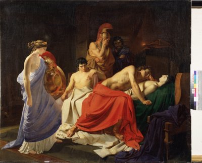 "Achille pleure la mort deAchilles Lamentando a Morte de Patroclus de Nikolai Nikolajevitch Gay