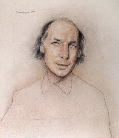 Retrato do escritor russo Andrei Biely (ou Belyj ou Beli de Nikolai Nikolayevich Vysheslavtsev