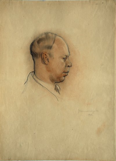 Retrato do compositor Sergei Prokofiev (1891-1953) de Nikolai Nikolayevich Vysheslavtsev