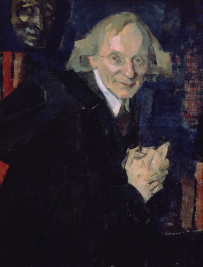 Retrato do Poeta Vyacheslav Ivanovich Ivanov (1866-1949) c.1920 (óleo sobre tela) de Nikolai Pavlovich Ulyanov