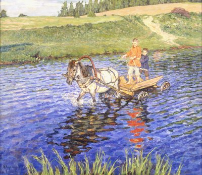 Cruzando o rio de Nikolai Petrovich Bogdanov Belsky