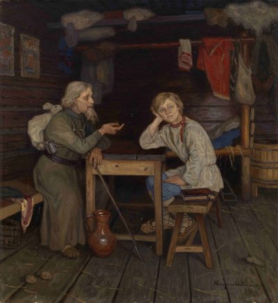 Monge Jovem, 1889 de Nikolai Petrovich Bogdanov Belsky