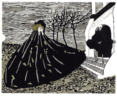 Ilustração de outono para a revista Mir Iskusstva, 1902 de Nikolai Petrovich Feofilaktov