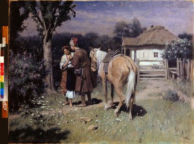 Nuit ukrainienne, Rendez vous - Noite Ucraniana, Rendezvous - Peinture de Nikolai Kornilovich Pimonenko (1862-1912), huile sur toile de Nikolai Pimonenko