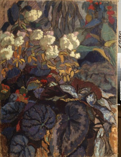 Flores (Fleurs) - Pintura de Nikolai Semyonovich Zaytsev (1885-1938), óleo sobre tela de Nikolai Semyonovich Zaytsev