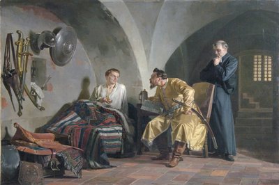 Falso Dmitry I na Casa Adam Wisniowiecki, 1876 de Nikolai Vasilyevich Nevrev