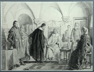 Maria Ivanovna Khlopova, a noiva do czar Mikhail Fyodorovich, 1884 de Nikolai Vasilyevich Nevrev