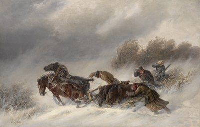 Retornando de uma caça ao urso, 1881 de Nikolai Yegorovich Sverchkov