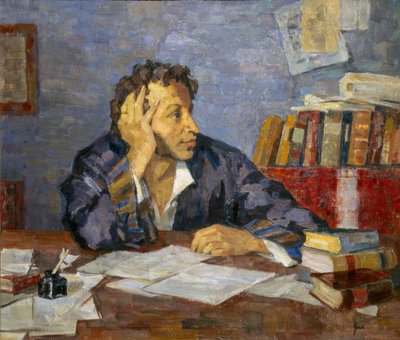Retrato do poeta Alexander S. Pushkin de Nikolaj Pawlowitsch Uljanow