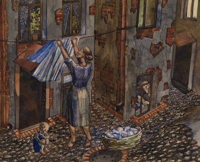 Antigo pátio, 1930 de Nikolay Ivanovich Evgrafov