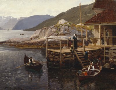 De Balestrand (óleo sobre tela) de Nils Bjørnsen Møller