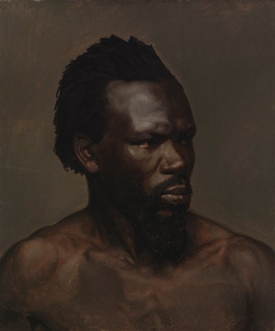Retrato de busto de um homem negro de Nils Blommer